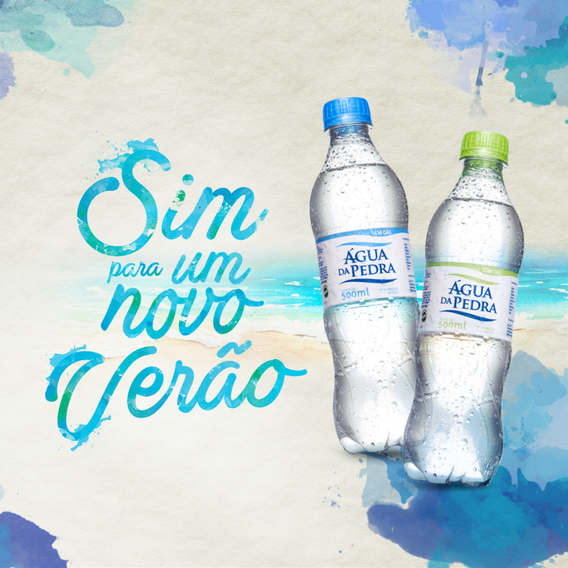 Case Água da Pedra — campanha de verão 2021, rótulos temáticos e conteúdo